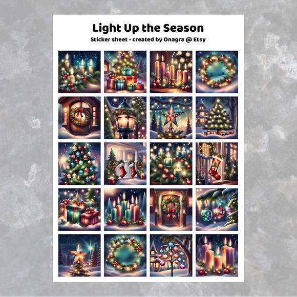 3 /💲20 Stickers! Christmas lights vinyl stickers - Picture 2 of 3